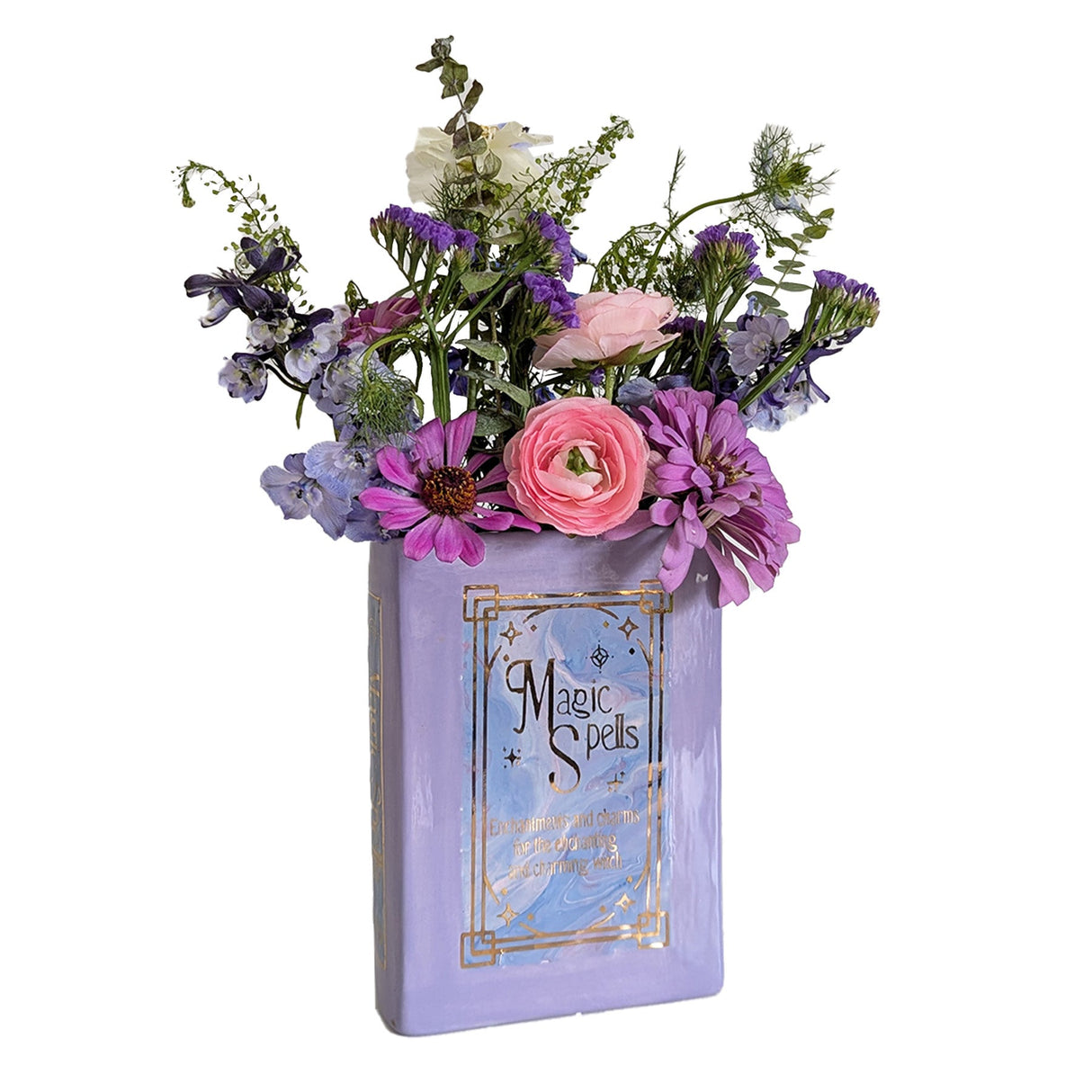 Spell Book Vase in Cool Tones