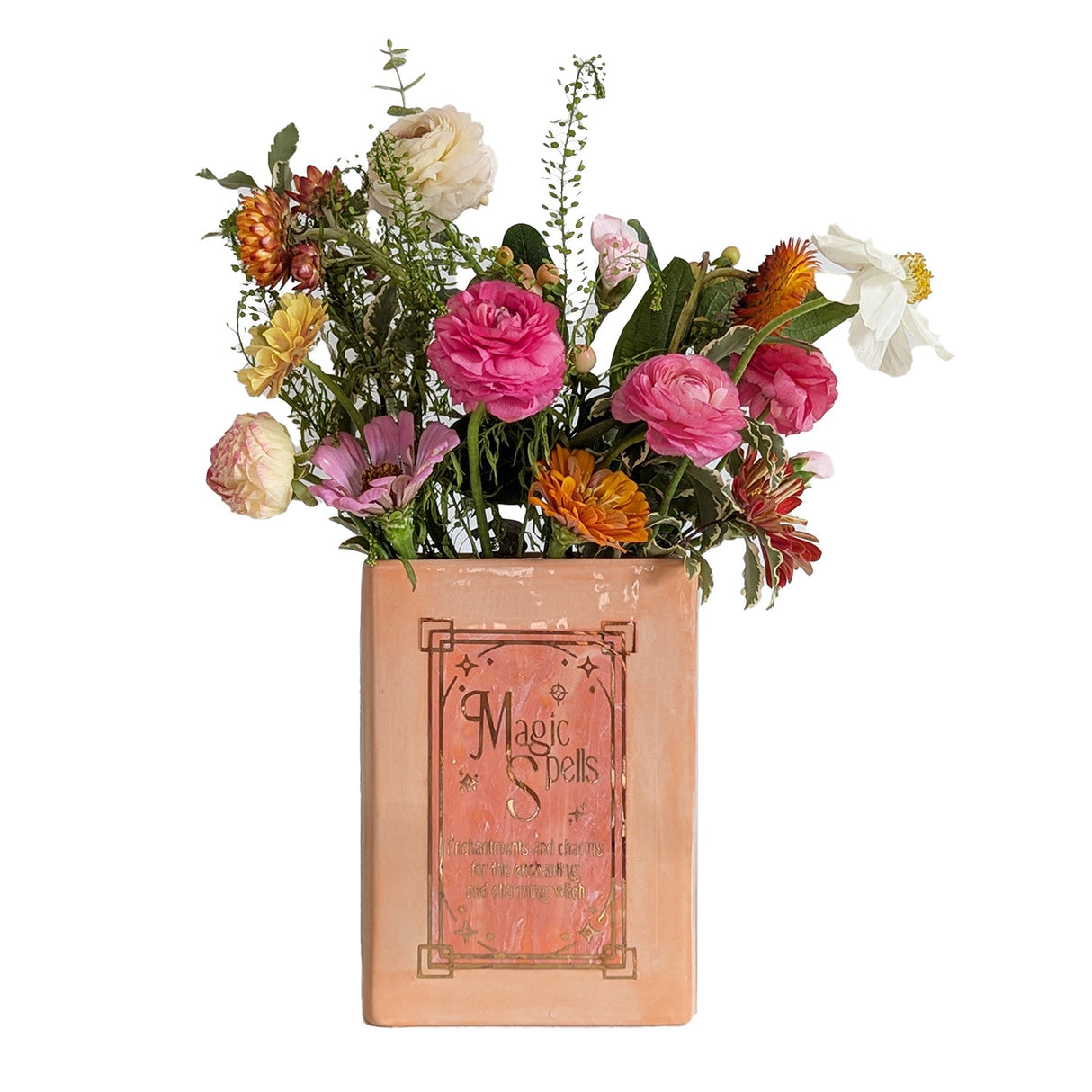 Spell Book Vase in Warm Tones