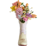 Cowgirl Boot Vase- Marigold Blossoms