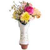 Cowgirl Boot Vase- Sweet Pea Buds