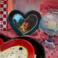 Large Checkered Heart Dishes