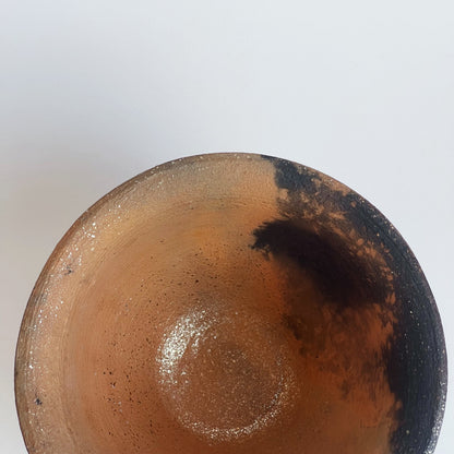 Brown Mica Pitfired Bowl | Panther Pots by Ayden Krzmarzick