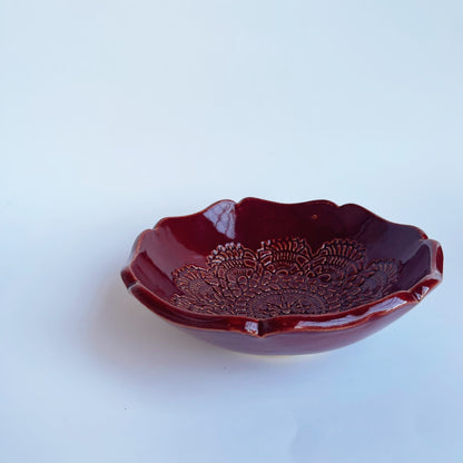 Red Lace Bowl | Trisha Boatright