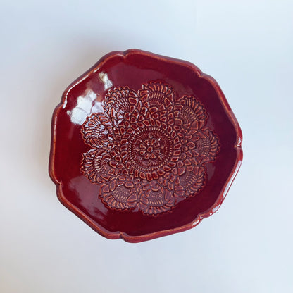 Red Lace Bowl | Trisha Boatright