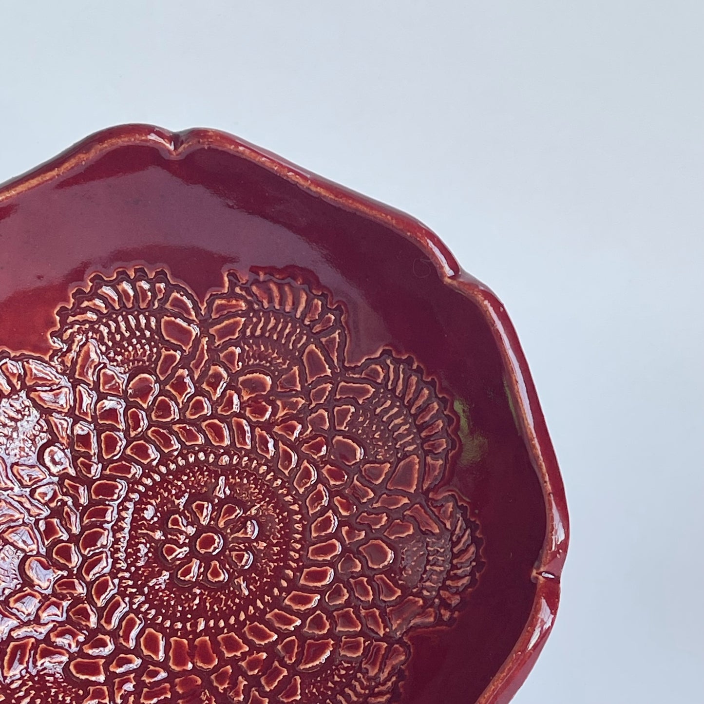 Red Lace Bowl | Trisha Boatright