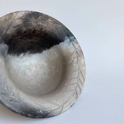 White Mica Pitfired Bowl | Panther Ayden Krzmarzick