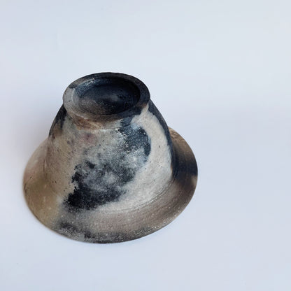 White Mica Pitfired Bowl | Panther Ayden Krzmarzick