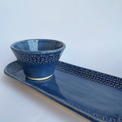 Blue Dip Tray and Bowl | Trisha Boatright