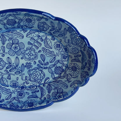 Small Blue Oval Dish | Trisha Boatright