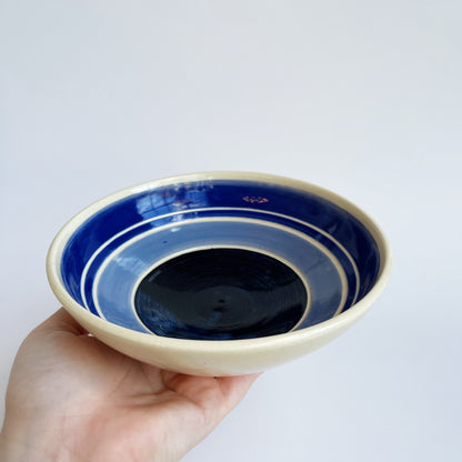 Tri Color Blue Bowl | Jim Pratt- Tulsa Clay