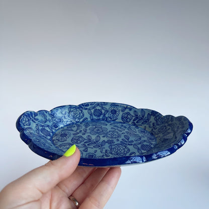 Small Blue Oval Dish | Trisha Boatright