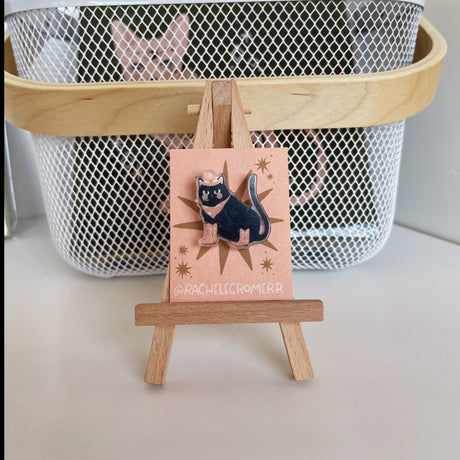 Cowboy Cat Acrylic Pin | Rachele Cromer