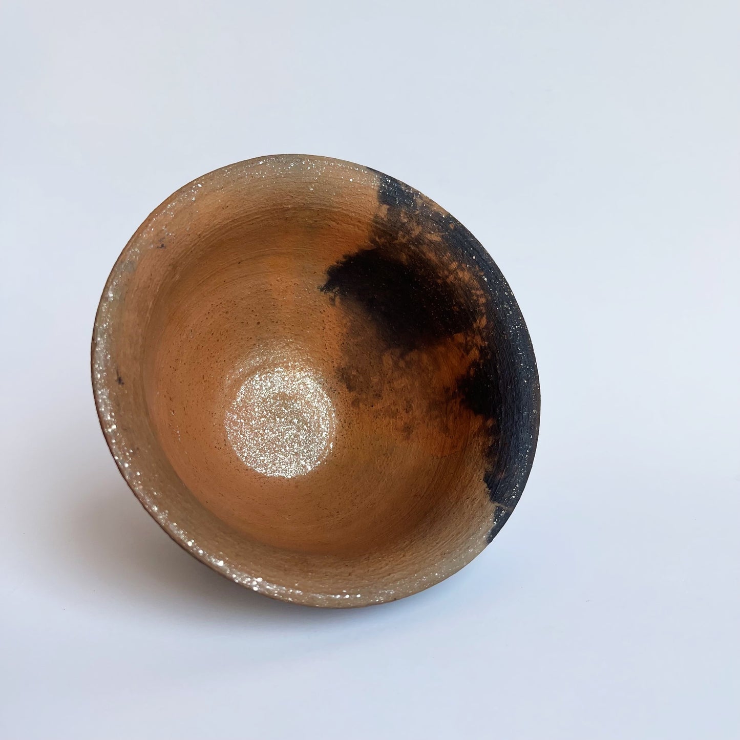 Brown Mica Pitfired Bowl | Panther Pots by Ayden Krzmarzick