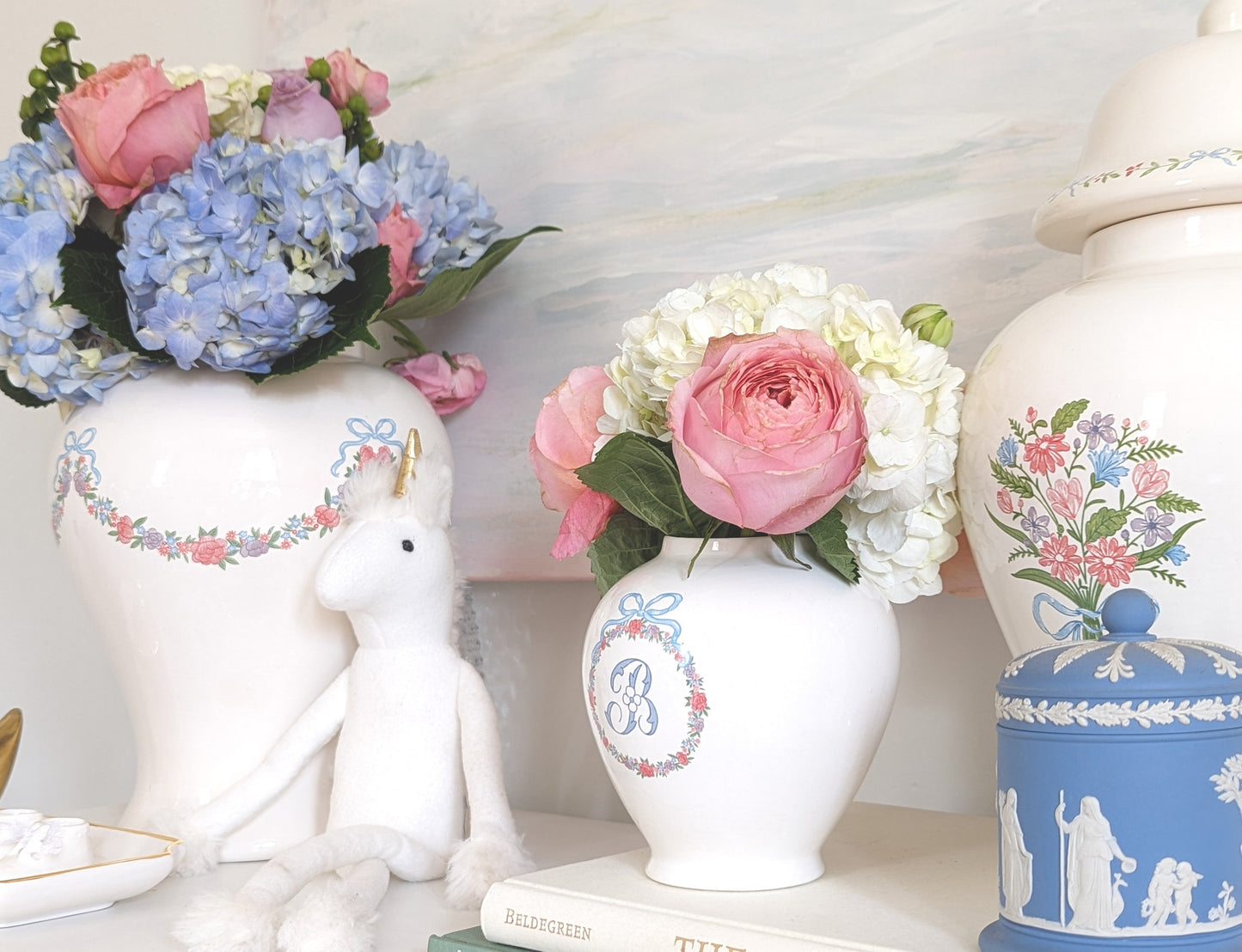 Lo Home x Chapple Chandler Ginger Jars with Bouquets