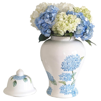 Lo Home x Chapple Chandler Ginger Jars with Hydrangea Accents