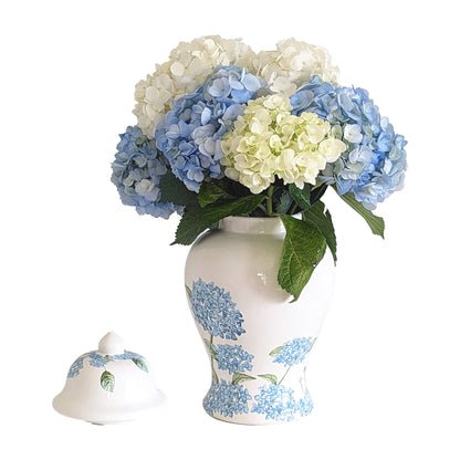 Lo Home x Chapple Chandler Ginger Jars with Hydrangea Accents