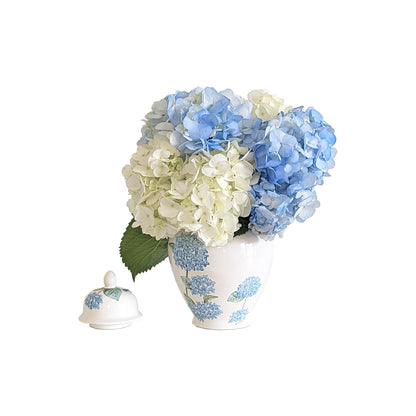 Lo Home x Chapple Chandler Ginger Jars with Hydrangea Accents