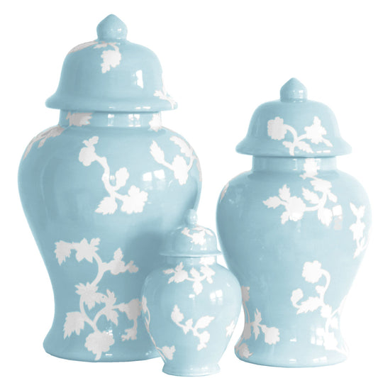 Chinoiserie Dreams Ginger Jars in Robin's Egg Blue | Wholesale