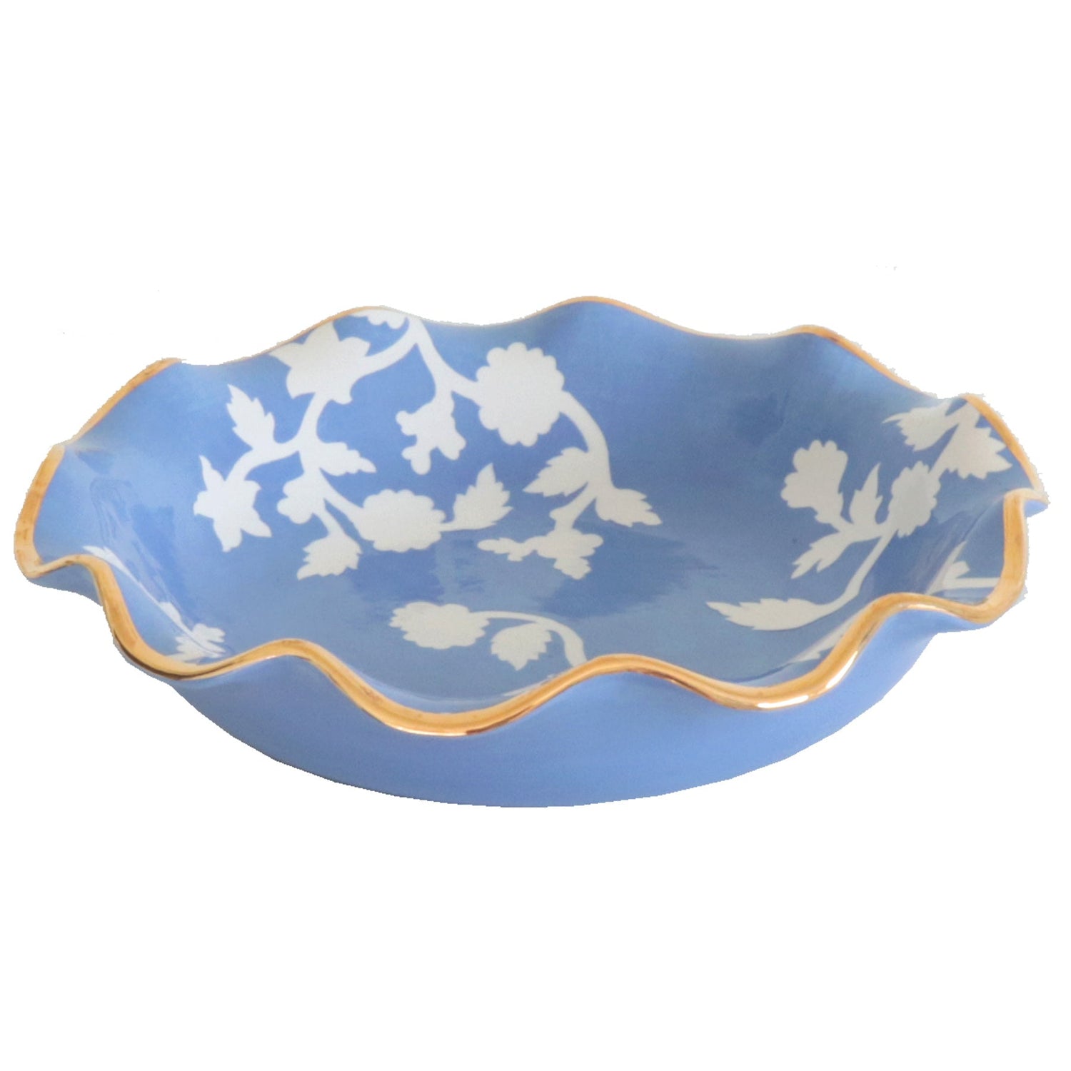 Chinoiserie Dreams Scalloped Bowls with 22K Gold Accent | Wholesale