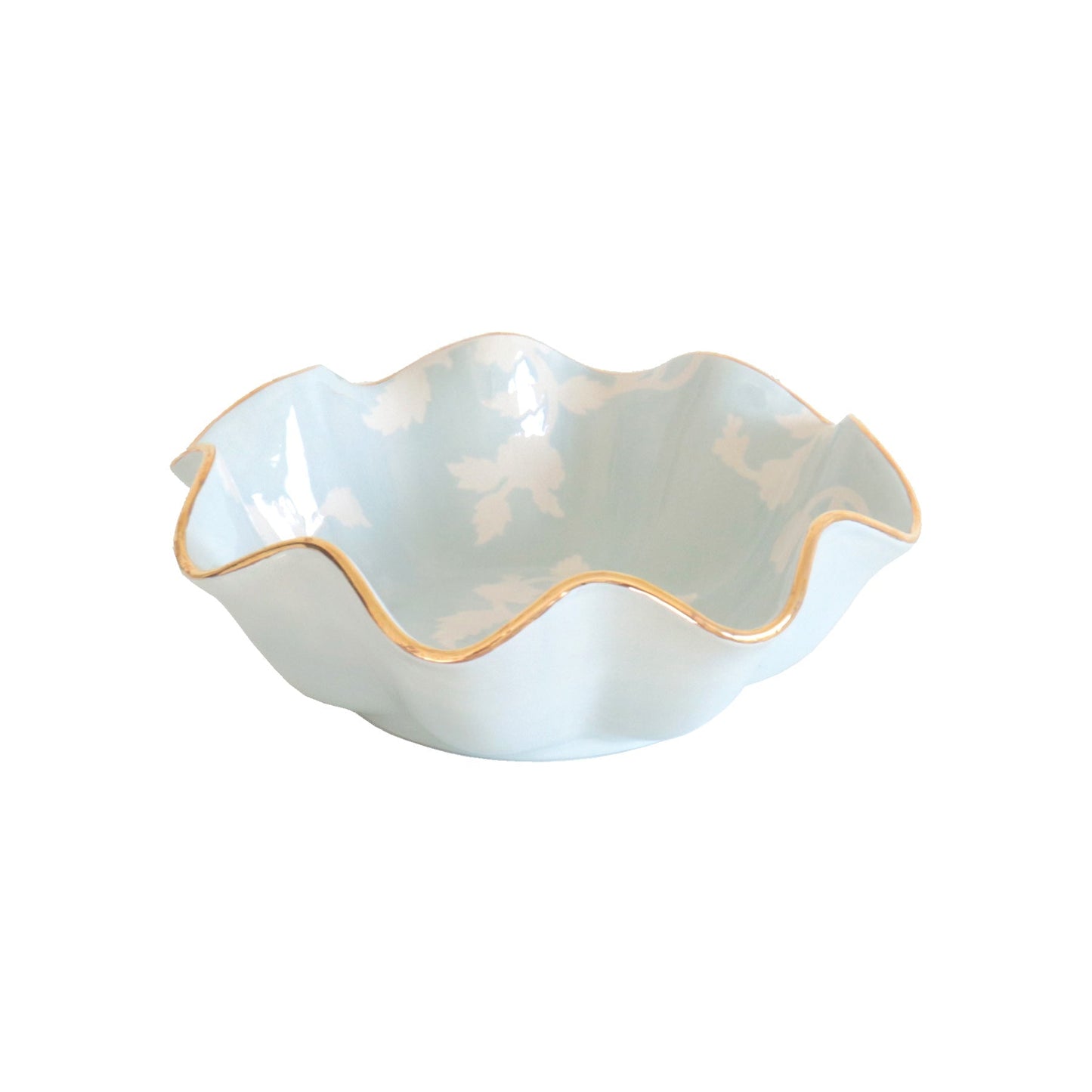 Chinoiserie Dreams Scalloped Bowls with 22K Gold Accent | Wholesale