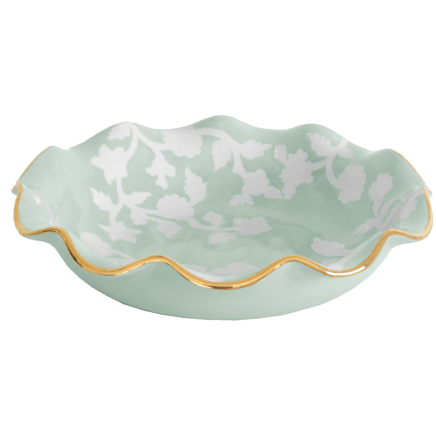 Chinoiserie Dreams Scalloped Bowls with 22K Gold Accent | Wholesale