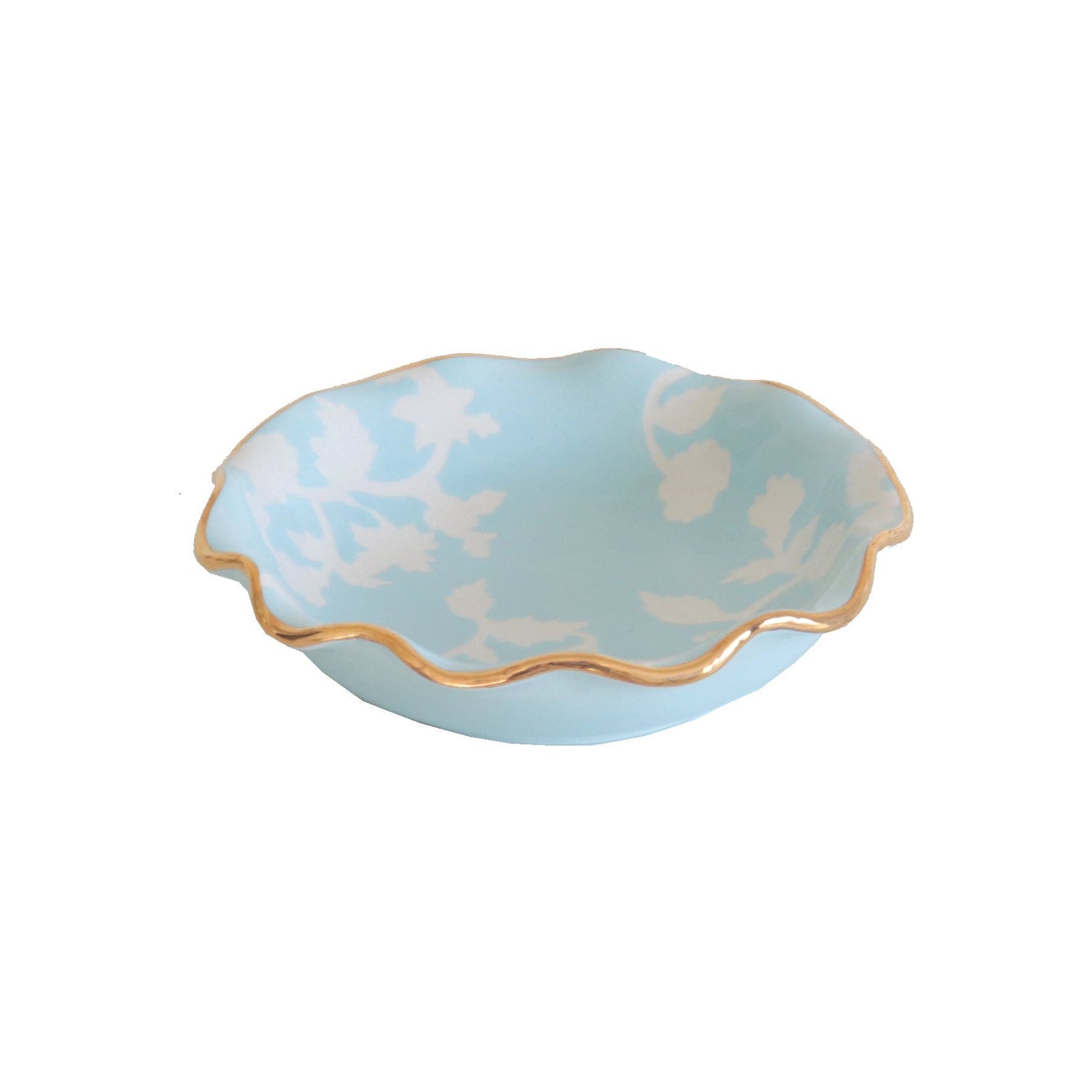Chinoiserie Dreams Scalloped Bowls with 22K Gold Accent | Wholesale