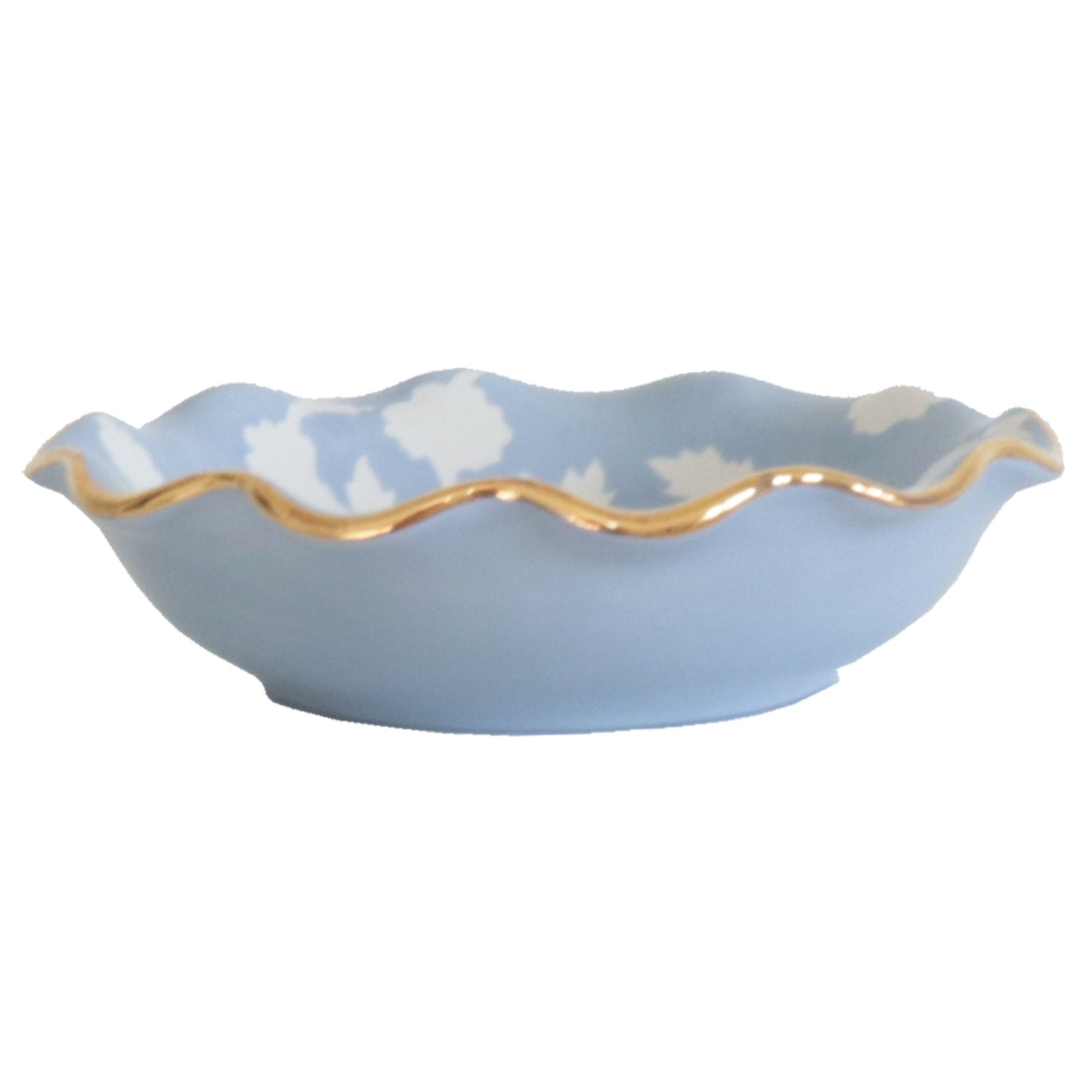 Chinoiserie Dreams Scalloped Bowls with 22K Gold Accent