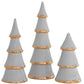 Light Gray Christmas Trees with 22K Gold Brushstroke Accent