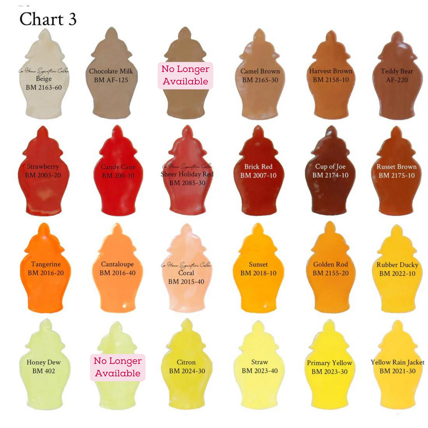 Custom Color Solid Ginger Jars