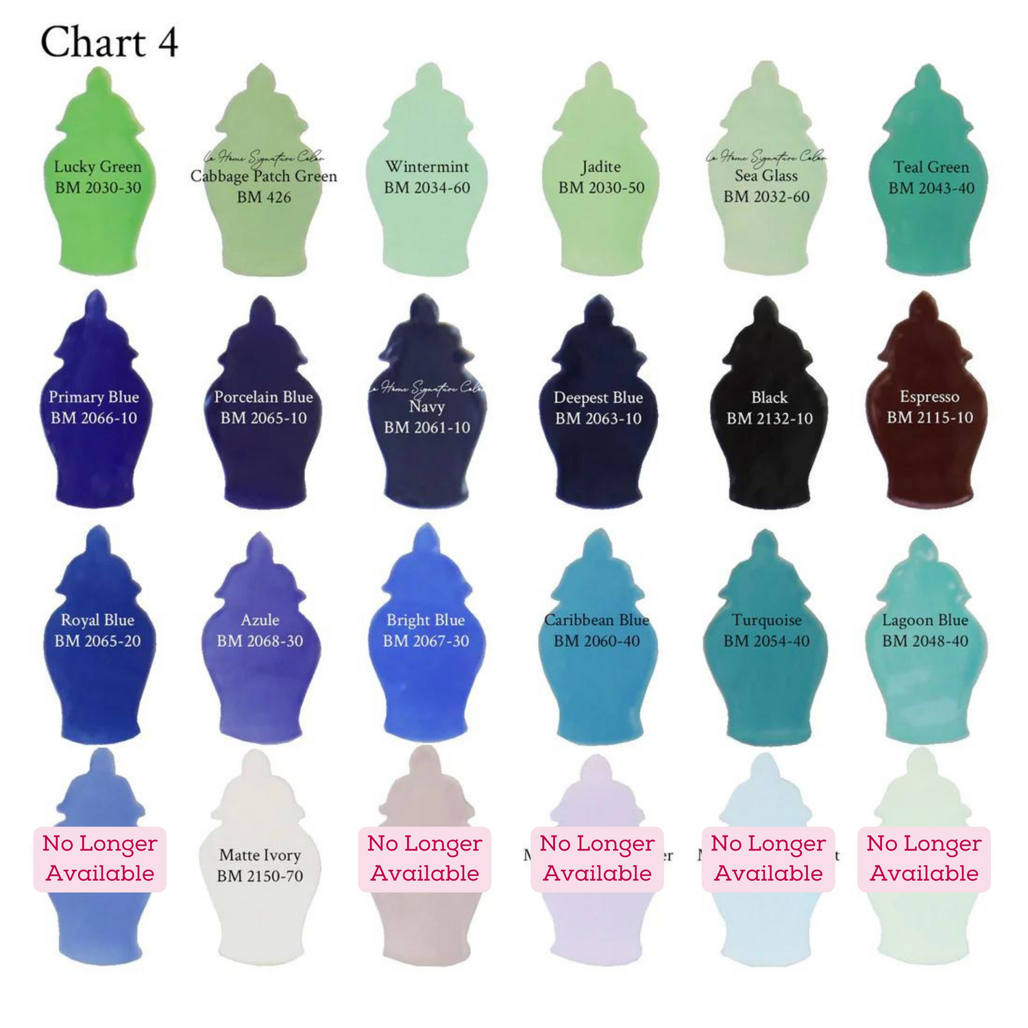 Custom Color Solid Ginger Jars