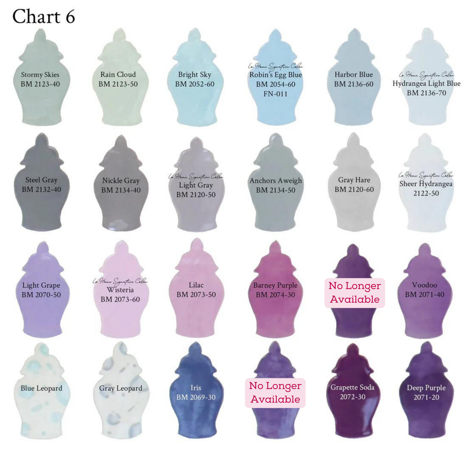 Custom Color Greek Key Ginger Jars