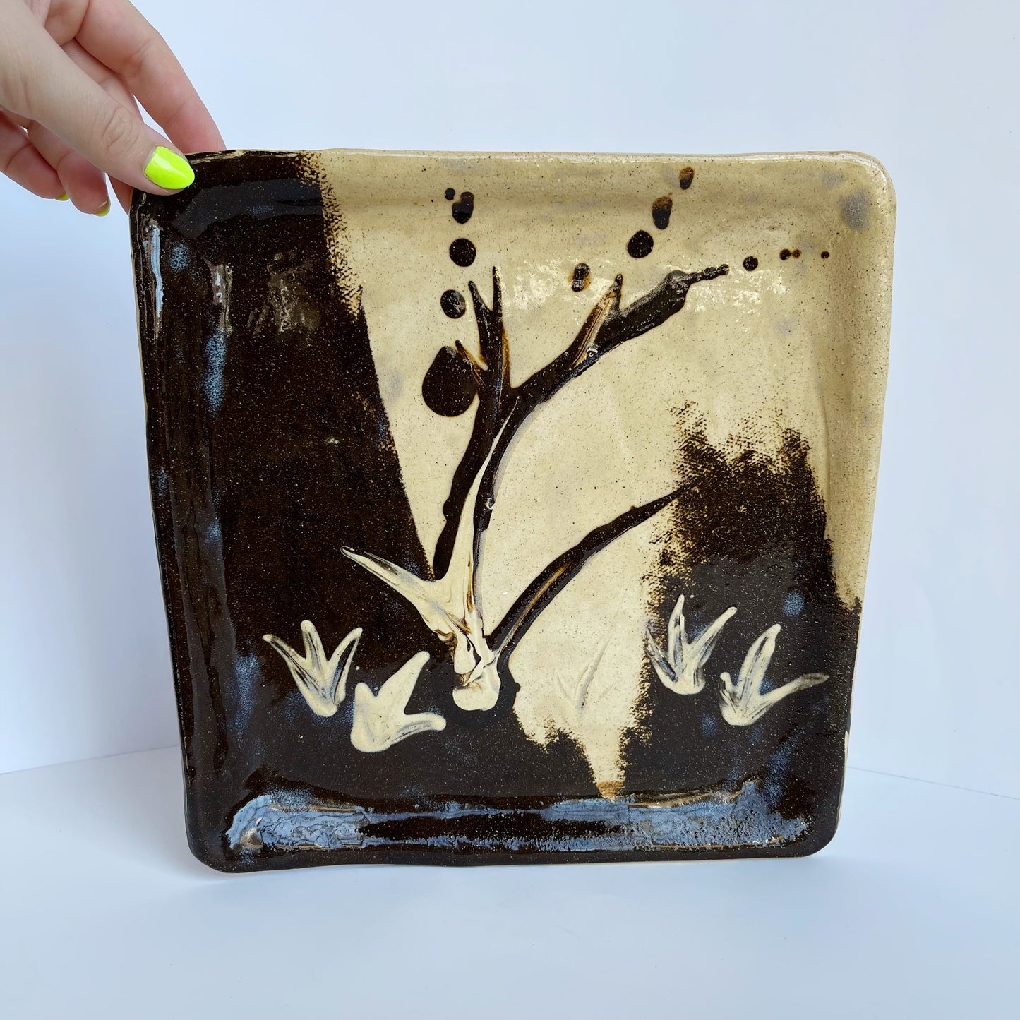 Big Square Tray | Panther Pots by Ayden Krzmarzick