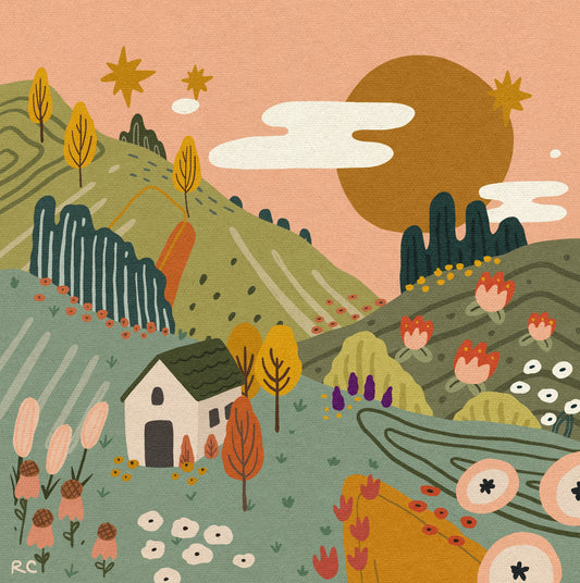 Happy Meadow Print | Rachele Cromer