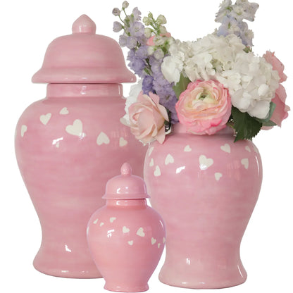 "Love is in the Air" Ginger Jars in Bubble Gum Pink | Wholesale