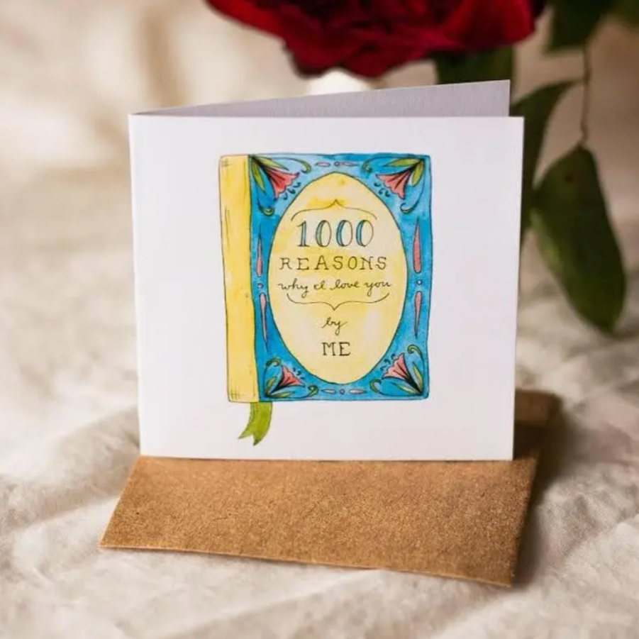 1,000 Reasons Why I Love You Mini Card | Jillian Selene Art