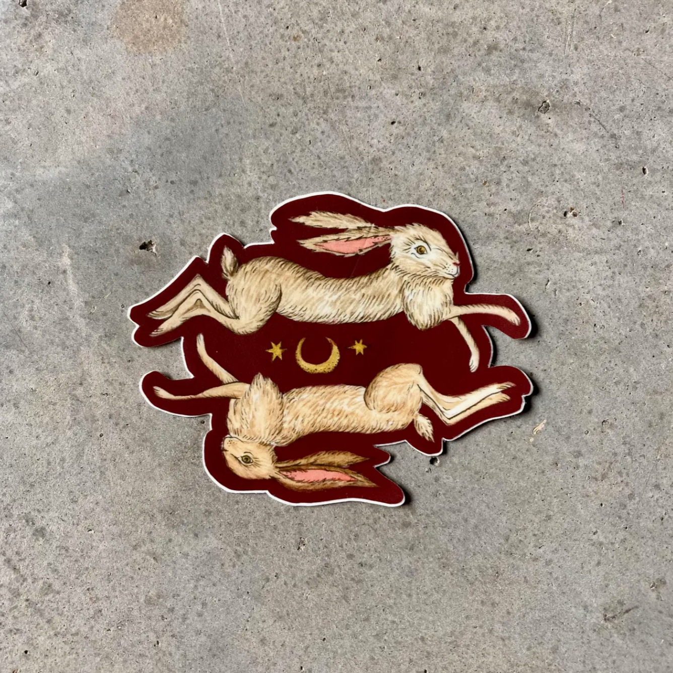 Gemini Hare Sticker | Jillian Selene Art