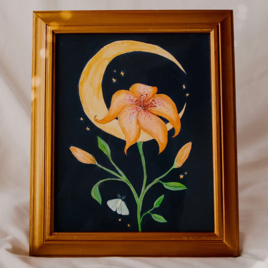 Moon Lily Art Print | Jillian Selene Art