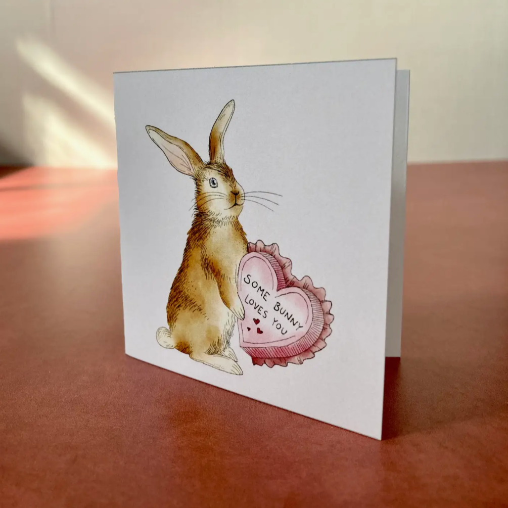 Some Bunny Loves You Mini Card | Jillian Selene Art