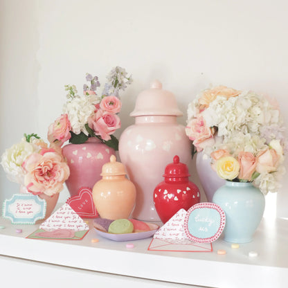 "Love is in the Air" Ginger Jars in Cherry Blossom Pink | Wholesale