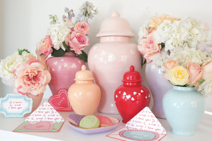 Coral Ginger Jars