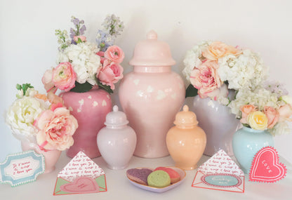 "Love is in the Air" Ginger Jars in Cherry Blossom Pink | Wholesale