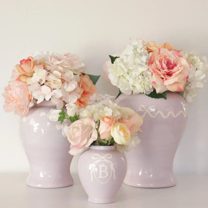 "Love is in the Air" Ginger Jars in Light Lavender | Wholesale