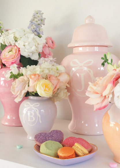 "Love is in the Air" Ginger Jars in Bubble Gum Pink | Wholesale