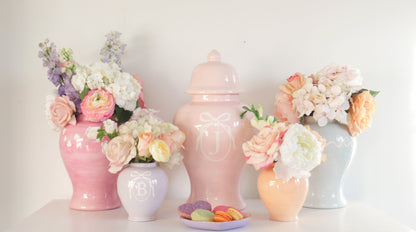 Coral Ginger Jars