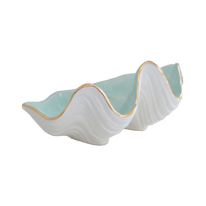 Clam Shell Bowl with 22K Gold Accent | Wholesale