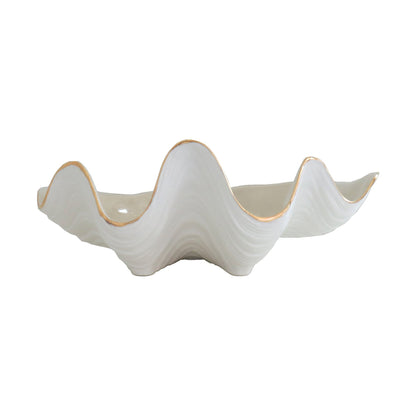 Clam Shell Bowl with 22K Gold Accent | Wholesale