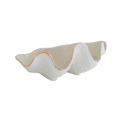 Clam Shell Bowl with 22K Gold Accent | Wholesale