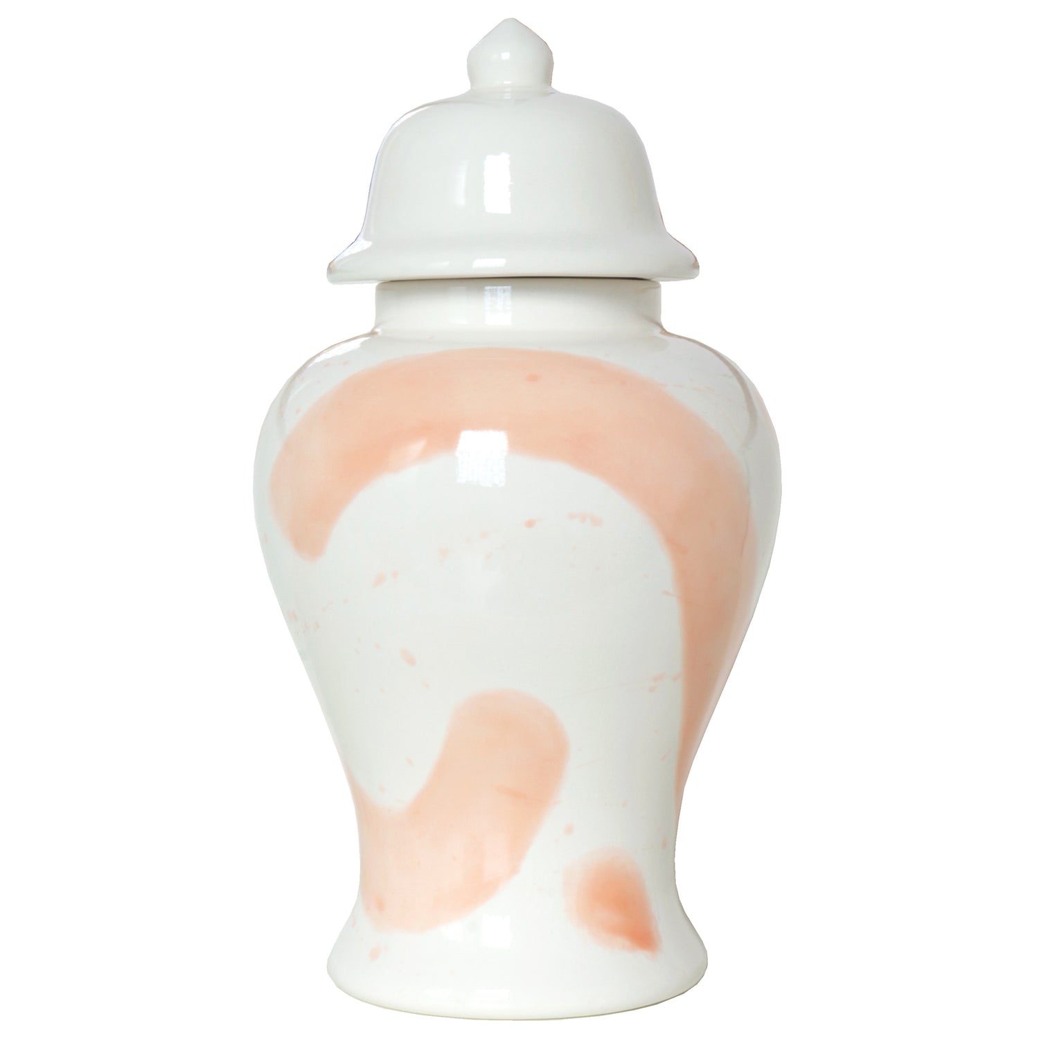 Coral Brushstroke Ginger Jars