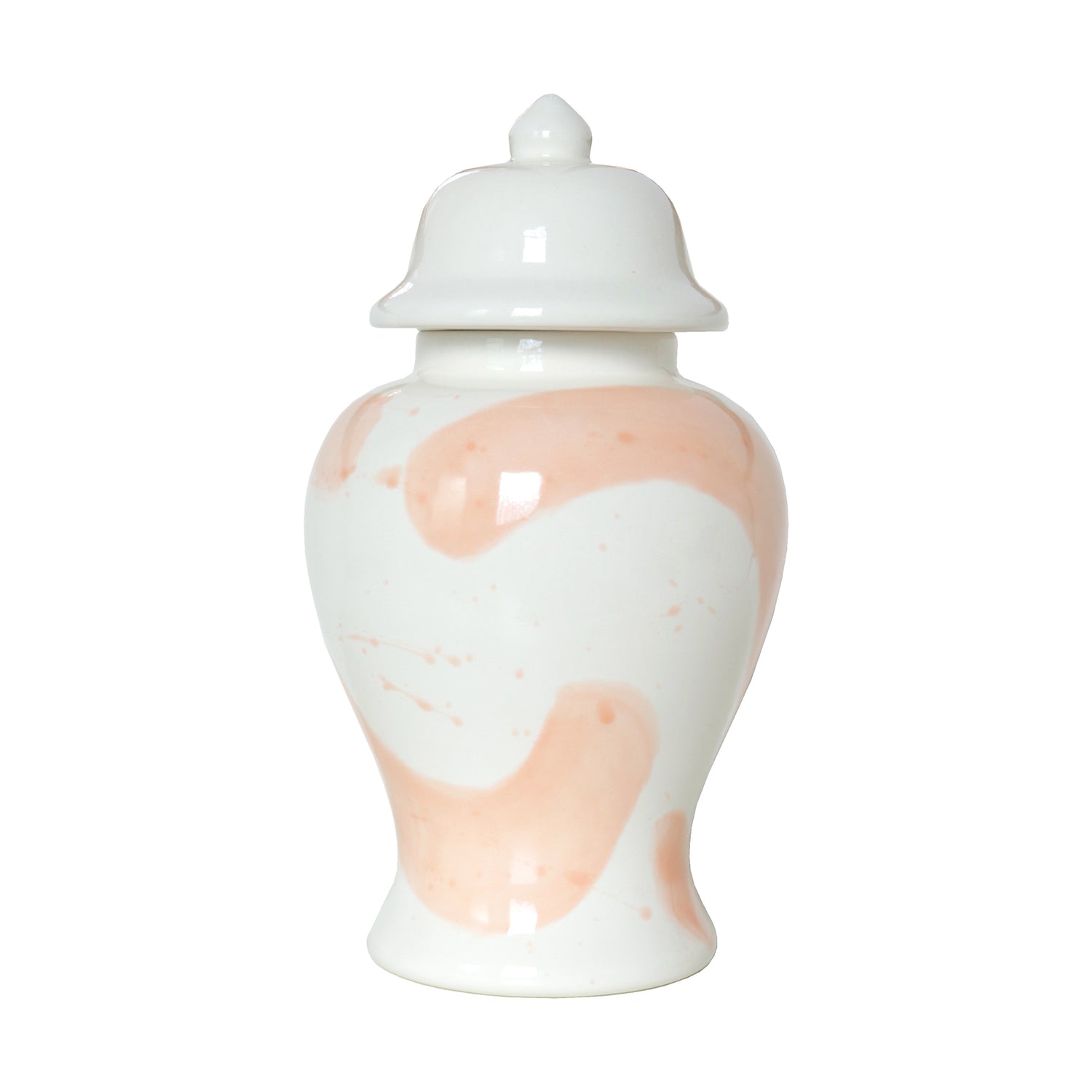 Coral Brushstroke Ginger Jars