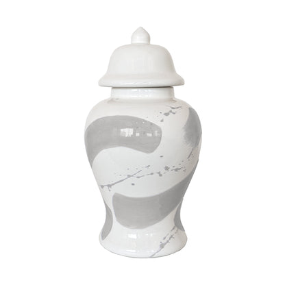 Light Gray Brushstroke Jars | Wholesale